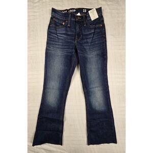 J.Crew Womens 9" Billie Demi Boot Crop Jeans Distressed Hem 23 NWT
